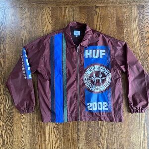 Huf Women's Burgundy Windbreaker Huf-Class Racer Jacket